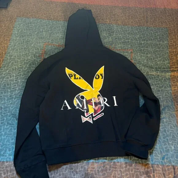 新品同様 AMIRI PLAYBOY COVER BUNNY HOODIE M Amiri Playboy Edition Cover Bunny Hoodie In Black - 48% Off